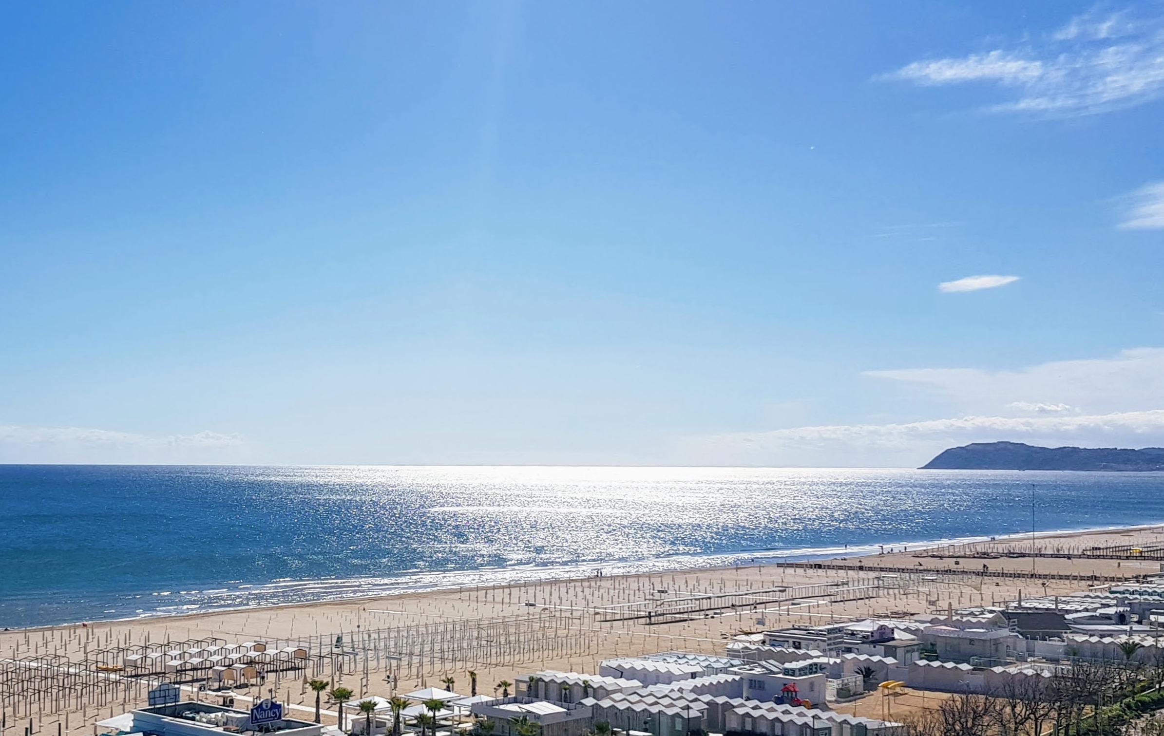 PAnorama del Mare di Riccione in Primavera